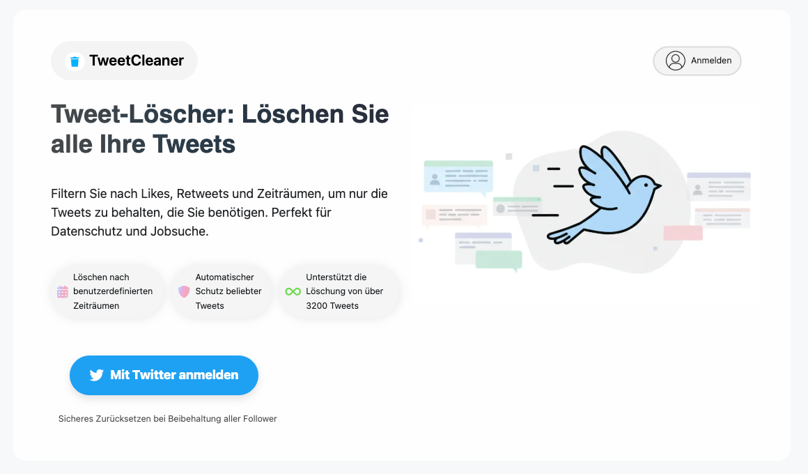 Tweet Cleaner Screen