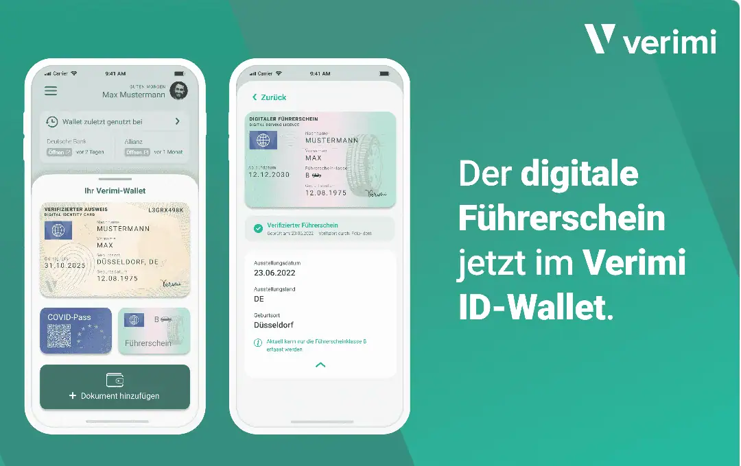 Der digitale Führerschein jetzt im Verimi ID-Wallet.